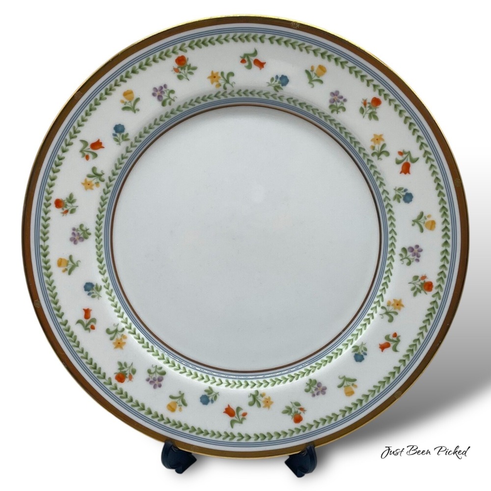 Christian Dior Millefleurs Dinner Plate‎ 10.75" Gold Rim Fine China Japan